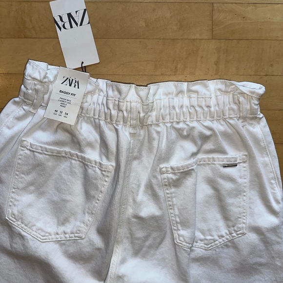 NWT ZARA | HIGH-WAISTED PAPERBAG BAGGY JEANS , 12, PG1447 - Picture 5 of 5